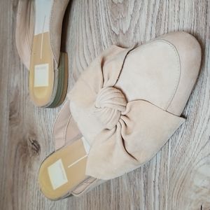Dolce Vita Womens Tan Charley Bow Loafers Mules Slides Shoes